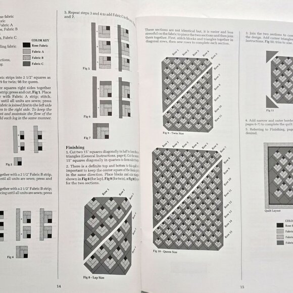 Strip Quilts In A Hurry American School Of Needlework 1994 Book Number 4153 - Picture 7 of 12